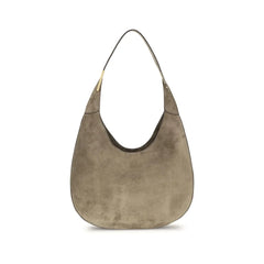 Savette Beige Calf Leather Bos Taurus Shoulder Bag