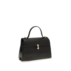 Savette Black Calf Leather Bos Taurus Shoulder Bag