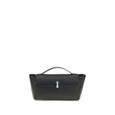Savette Black Calf Leather Bos Taurus Shoulder Bag