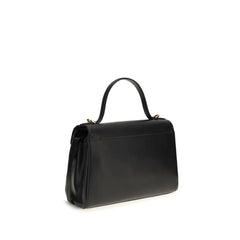 Savette Black Calf Leather Bos Taurus Shoulder Bag