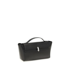 Savette Black Calf Leather Bos Taurus Shoulder Bag
