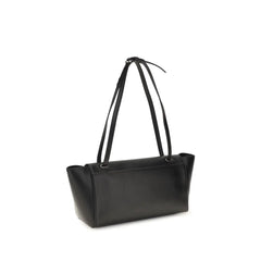 Savette Black Calf Leather Bos Taurus Shoulder Bag