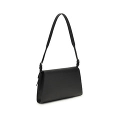 Savette Black Calf Leather Bos Taurus Shoulder Bag