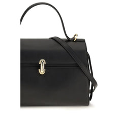 Savette Black Calf Leather Bos Taurus Shoulder Bag