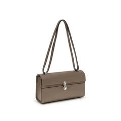 Savette Gray Calf Leather Bos Taurus Shoulder Bag