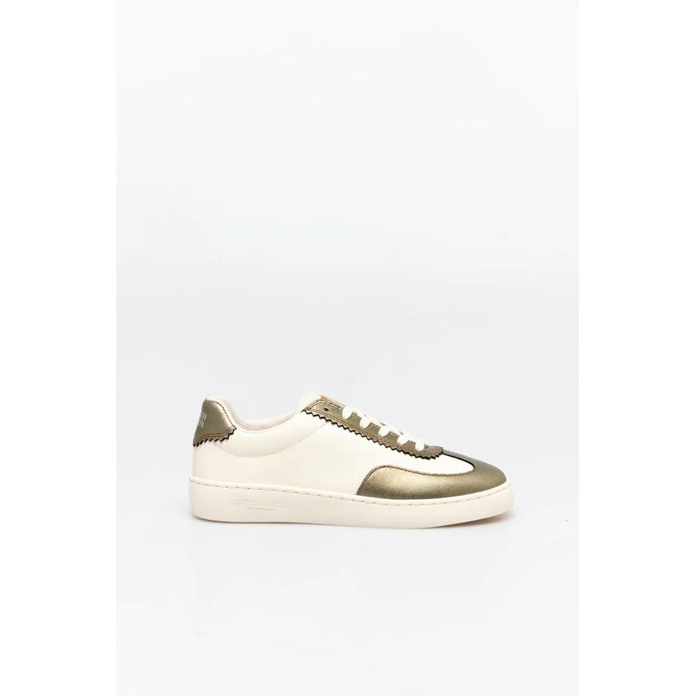 Scotch & Soda Bronze Leather Low Top Sneakers