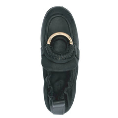 See By Chloé Black Calfskin Slip-On Loafers - EU35/US5