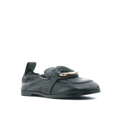 See By Chloé Black Calfskin Slip-On Loafers - EU35/US5