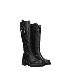 See By Chloé Black Leather Over The Knee - EU36/US6 - Boots
