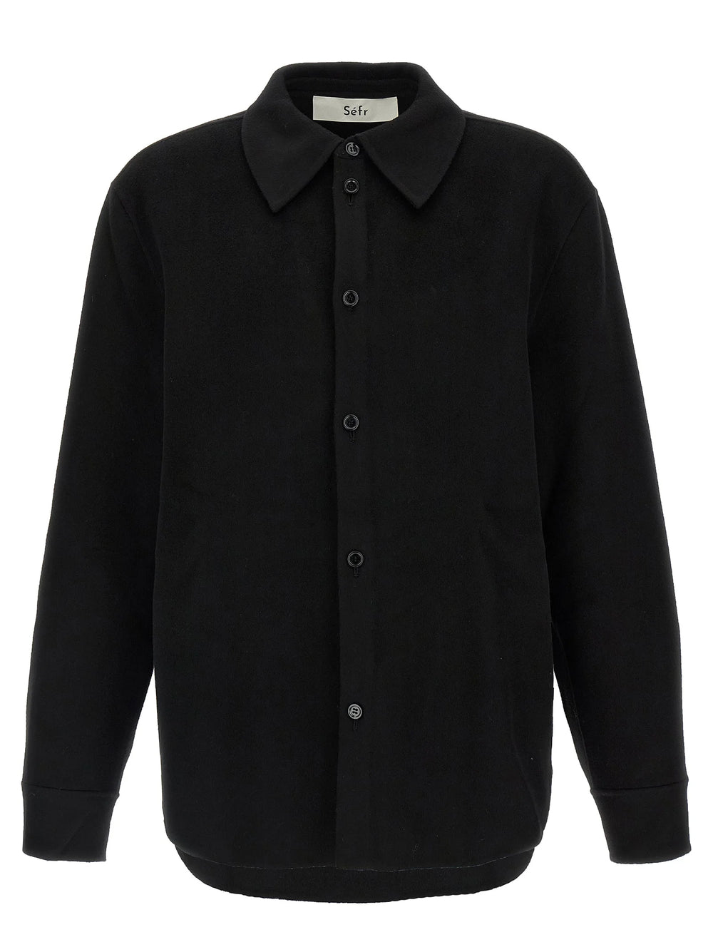 SÉFR Black Wool Blouse