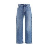 SÉFR Blue Cotton Straight-Leg Jeans