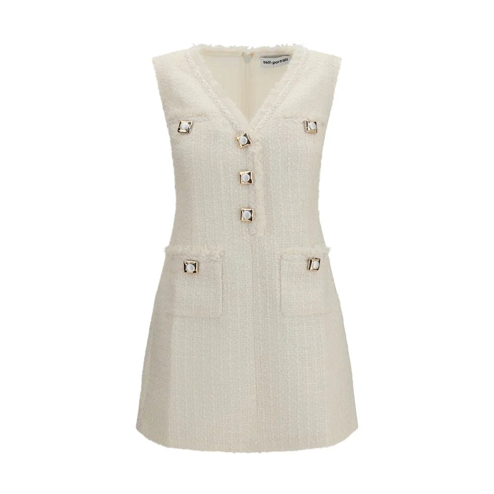 Self-Portrait Beige Polyamide Casual Dress - 8