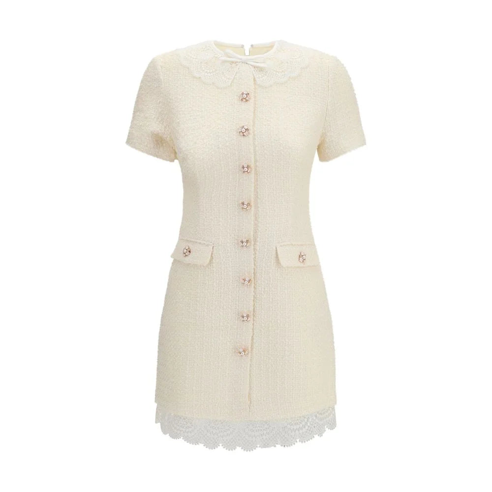 Self-Portrait Beige Polyester Casual Dress