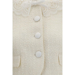 Self-Portrait Beige Polyester Full-Length Jacket