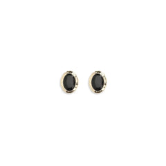 Self-Portrait Black Brass Earrings - One Size