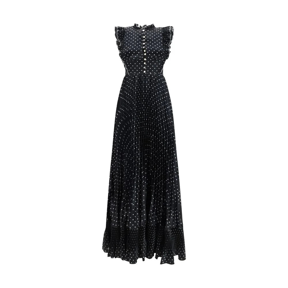 Self-Portrait Black Polyester Casual Dress