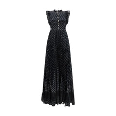 Self-Portrait Black Polyester Casual Dress