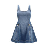 Self-Portrait Blue Cotton Casual Dress