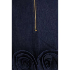 Self-Portrait Blue Cotton Casual Dress