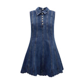 Self-Portrait Blue Cotton Casual Dress