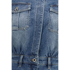 Self-Portrait Blue Cotton Jumpsuit - 8