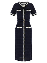 Self-Portrait Blue Cotton Midi Dress - XS