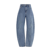 Self-Portrait Blue Cotton Relaxed Fit Jeans - 28