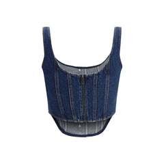 Self-Portrait Blue Cotton Top - 10