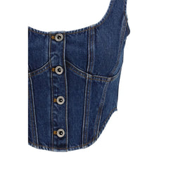 Self-Portrait Blue Cotton Top - 10