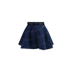Self-Portrait Blue Denim Skirt - 10