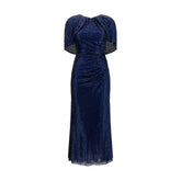 Self-Portrait Blue Polyester Cocktail Dress