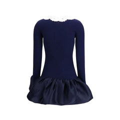 Self-Portrait Blue Viscose Cocktail Dress