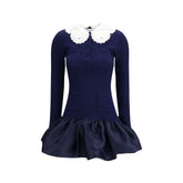 Self-Portrait Blue Viscose Cocktail Dress