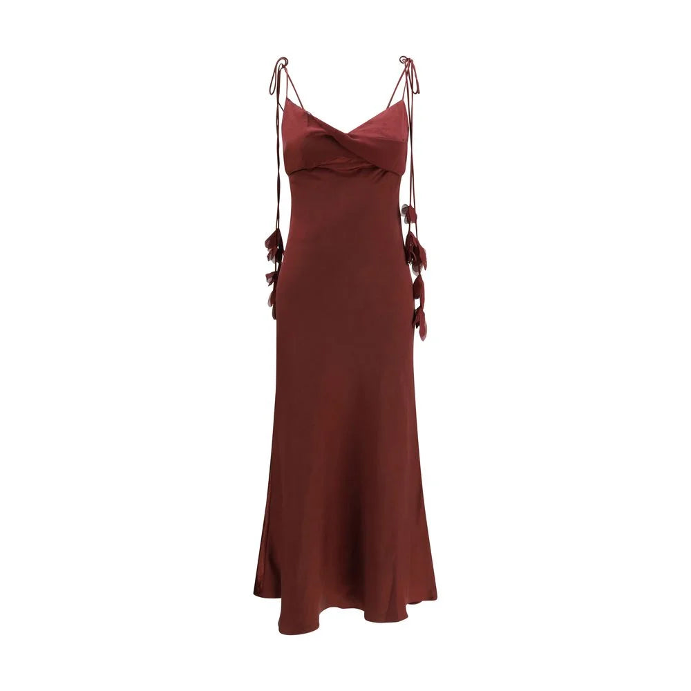 Self-Portrait Bordeaux Polyester Casual Dress