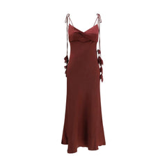 Self-Portrait Bordeaux Polyester Casual Dress