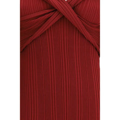 Self-Portrait Bordeaux Viscose Casual Dress - M