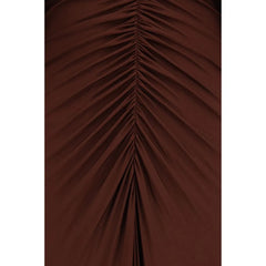Self-Portrait Brown Viscose Casual Dress