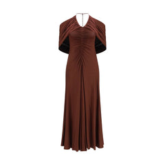 Self-Portrait Brown Viscose Casual Dress