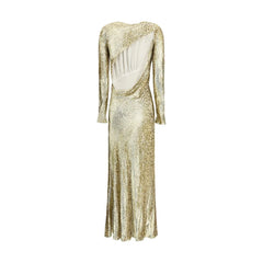 Self-Portrait Gold thread long Dress - 6 - Dresses