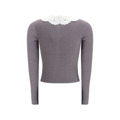 Self-Portrait Gray Viscose Shirt