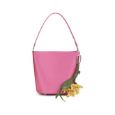 Self-Portrait multicolor polyester bucket bag with structured silhouette and top handle for a refined evening look.