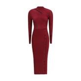 Self-Portrait Ribbed midi Dress - M - Dresses