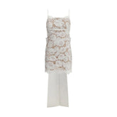 Self-Portrait Short satin Dress with lace bow - Dresses