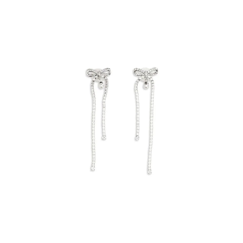 Self-Portrait Silver Brass Earrings - One Size