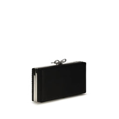 Self-Portrait Silver Glass Clutch Bag