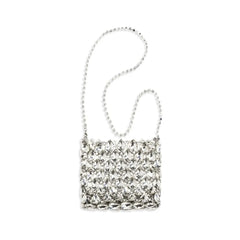 Self-Portrait Silver Polyester Shoulder Bag
