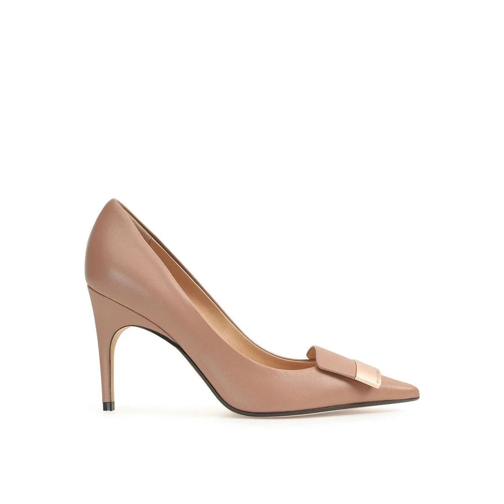 Sergio Rossi Beige Calfskin High Heel Pumps - EU39/US9