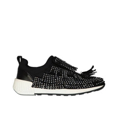 Sergio Rossi Black Fabric Athletic Sneakers