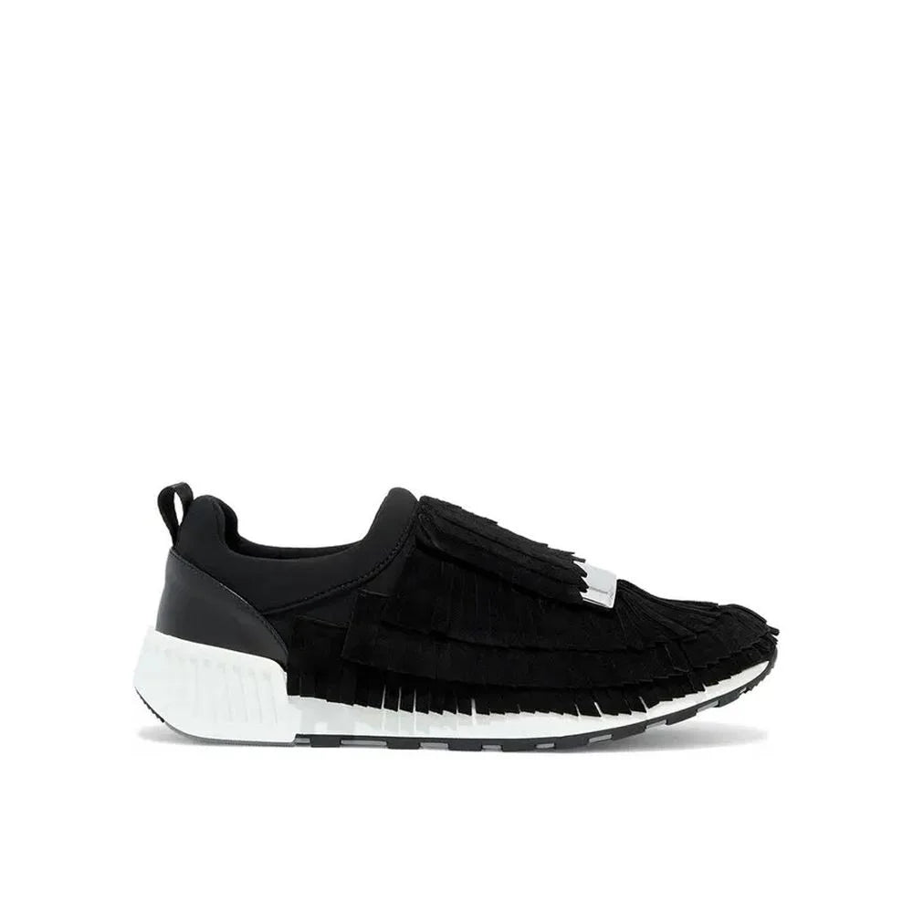 Sergio Rossi Black Fabric Athletic Sneakers - EU38/US8