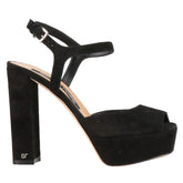 Sergio Rossi Black Velvet Sandal - EU41/US11 - Sandals